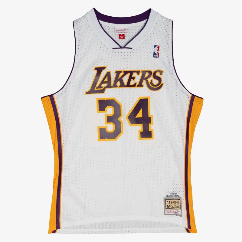 Men's Mitchell & Ness NBA Alternate Jersey Lakers 2002 Shaquille O'Neal sold by Zulily
