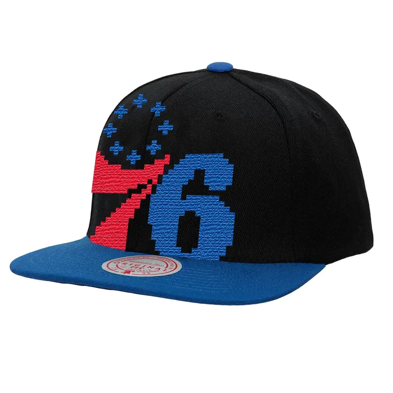 Men's Mitchell & Ness NBA 8 Bit Xl Snapback 76Ers sold by Zulily