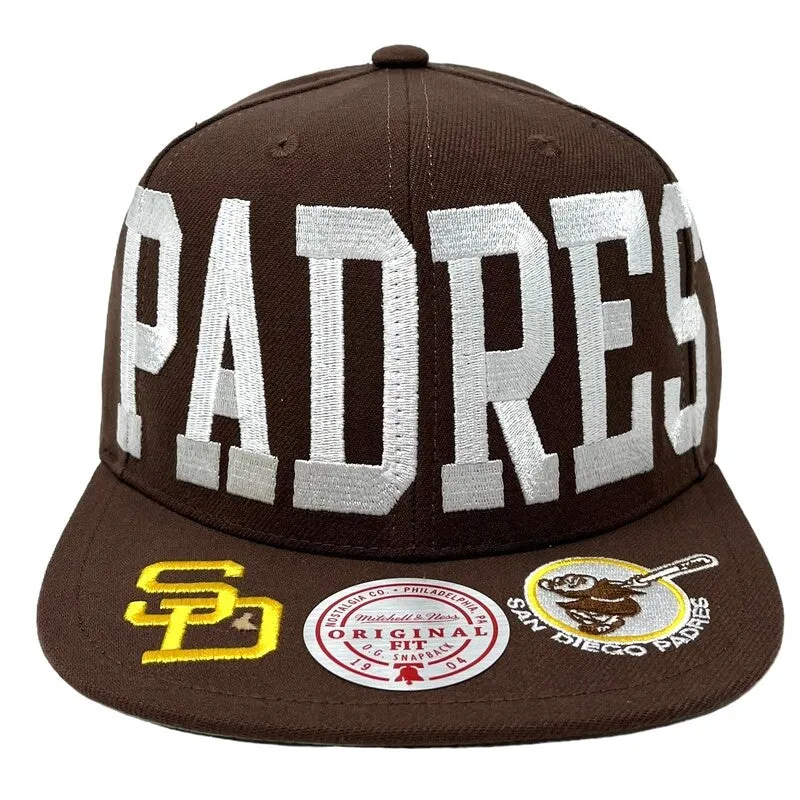 Men's Mitchell & Ness MLB Big Text 1 Snapback Coop Padres - Brown sold by Zulily product image thumbnail 2