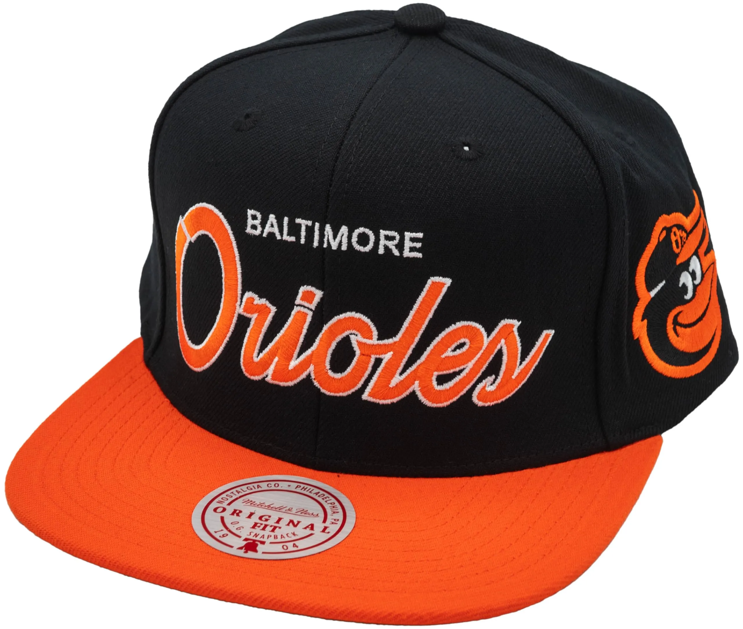 Men's Mitchell & Ness MLB Evergreen Script Snapback Orioles sold by Zulily