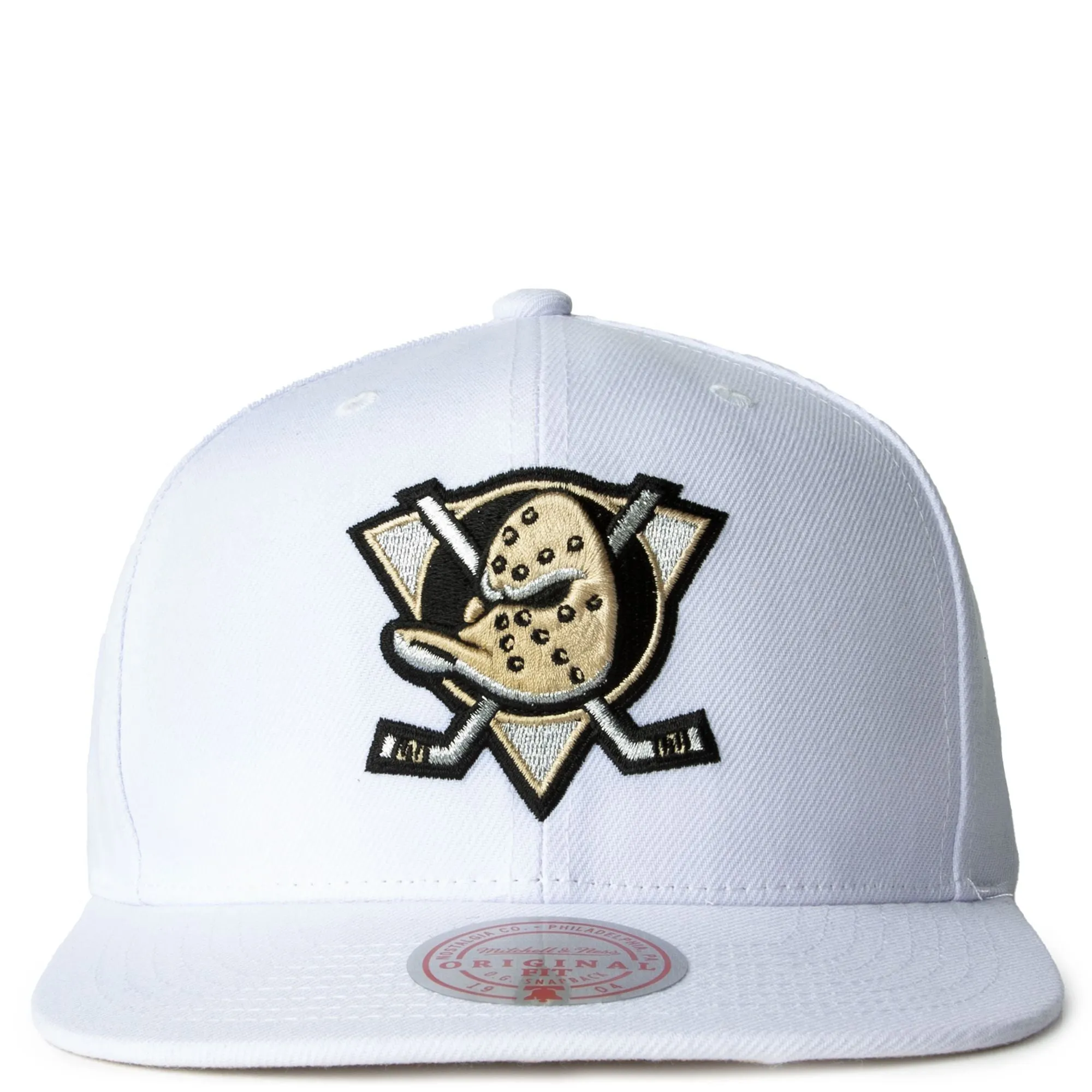 Men's Mitchell & Ness Nhl Winter White Snapback Ducks - White sold by Zulily