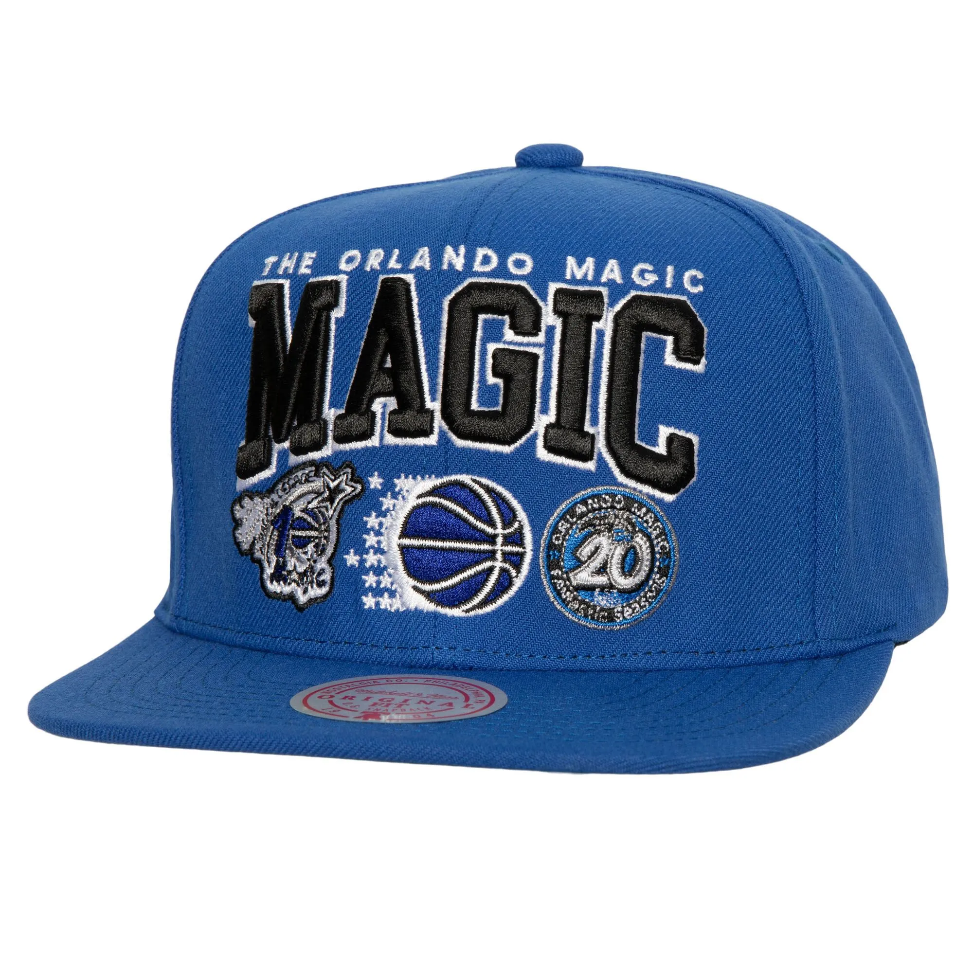 Men's Mitchell & Ness NBA Champ Stack Snapback Hwc Magic - Blue sold by Zulily