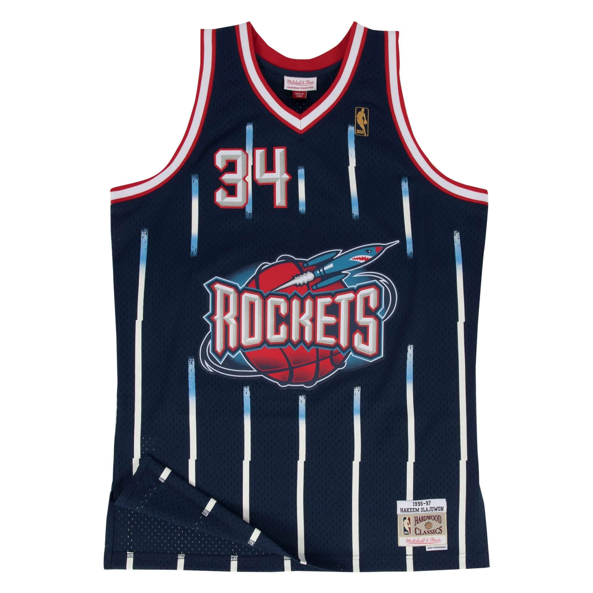 Men's Mitchell & Ness NBA Swingman Road Jersey Rockets 96 Hakeem Olajuwon sold by Zulily