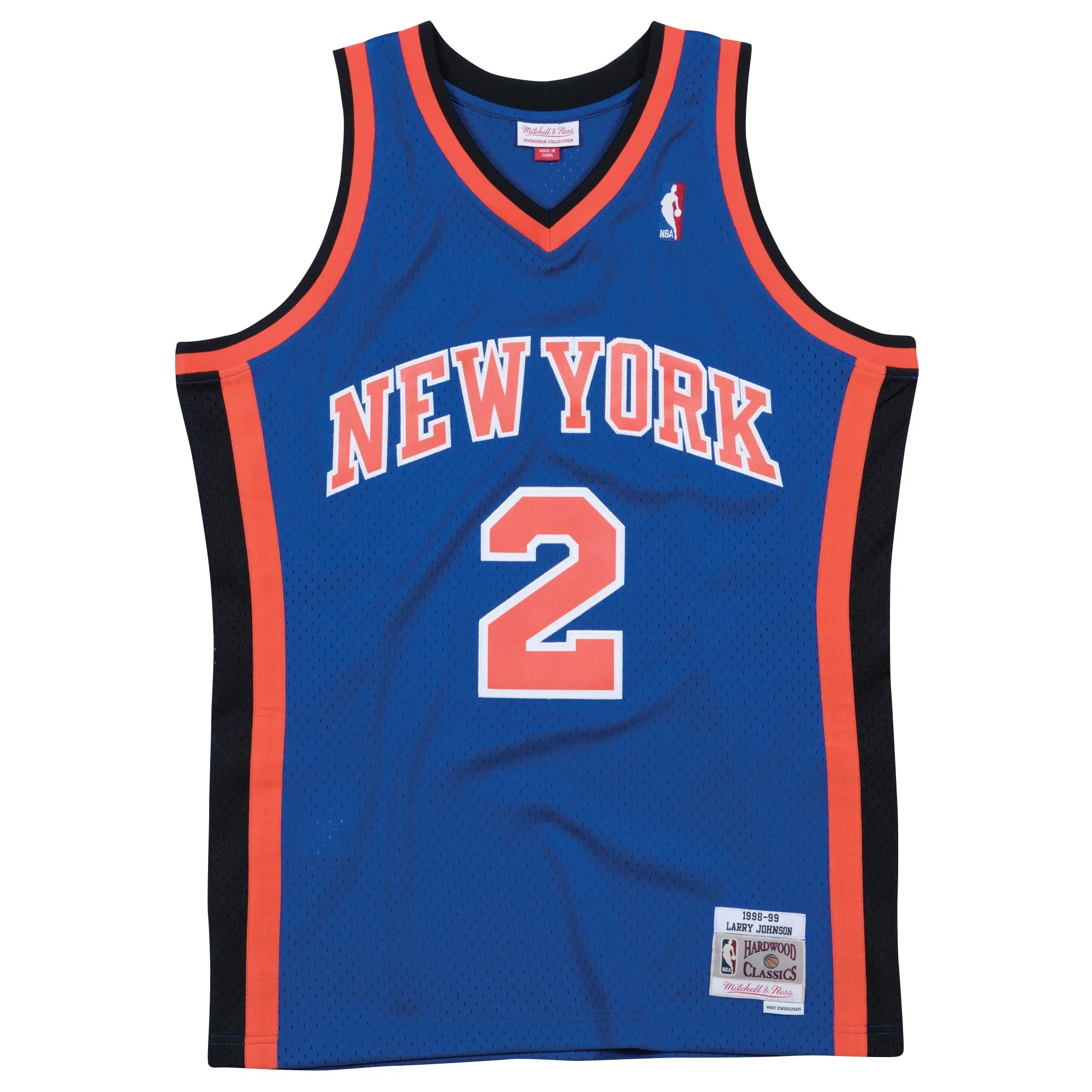 Men's Mitchell & Ness NBA Swingman Road Jersey Knicks 98 Larry Johnson sold by Zulily
