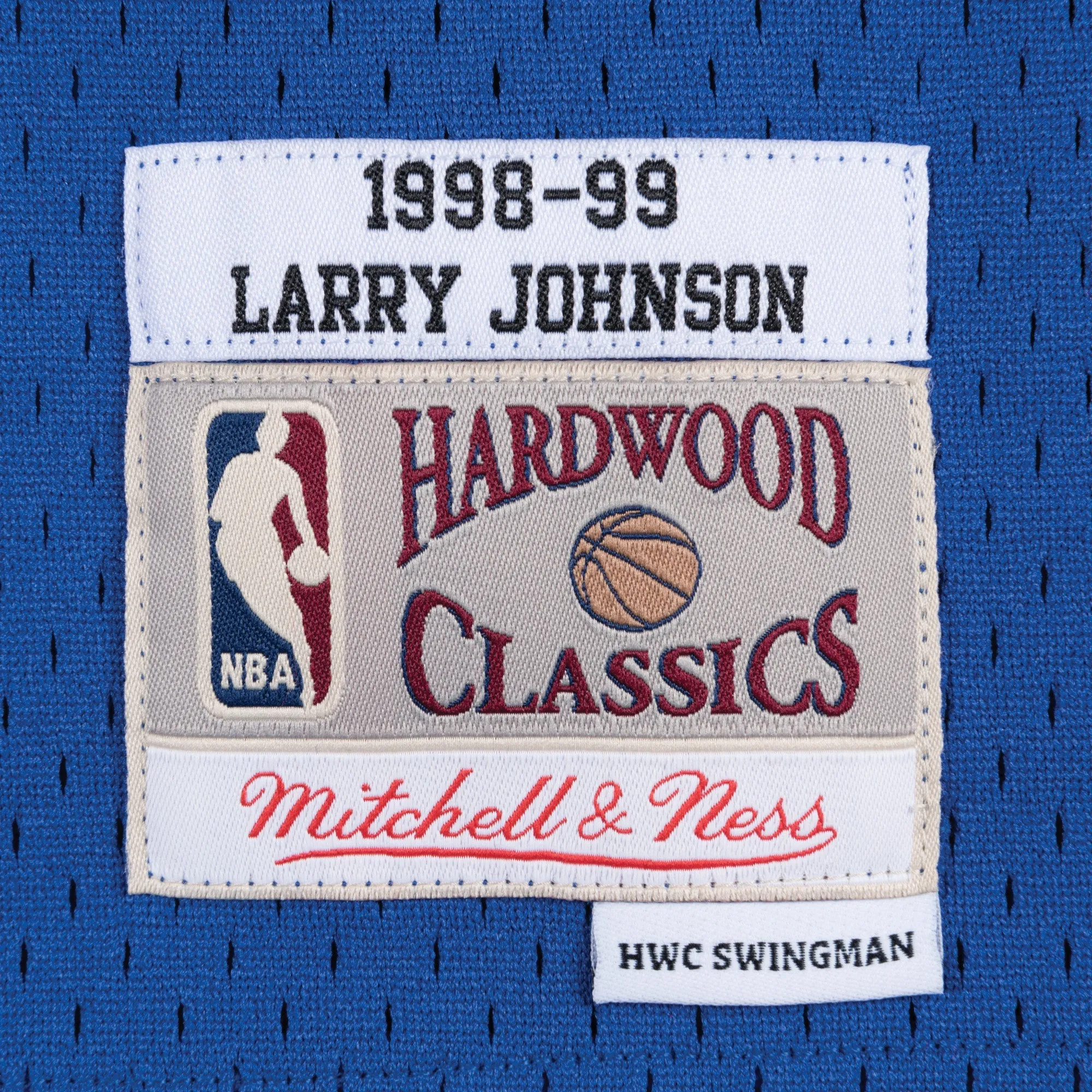 Men's Mitchell & Ness NBA Swingman Road Jersey Knicks 98 Larry Johnson sold by Zulily product image thumbnail 3