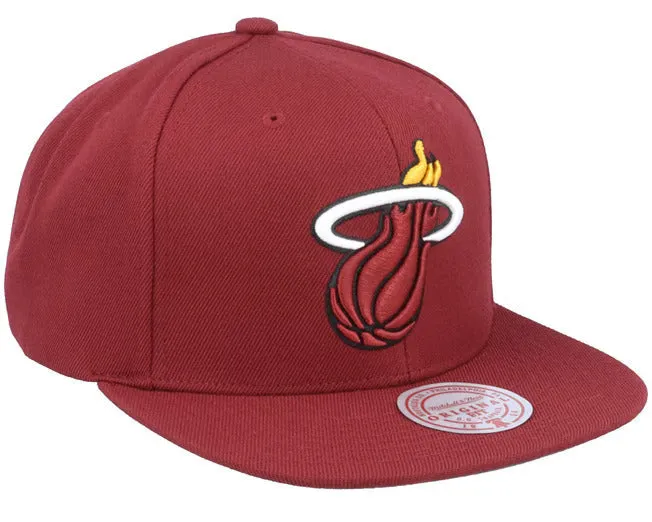 Men's Mitchell & Ness NBA Core Basic Snapback Heat - Maroon sold by Zulily product image thumbnail 2