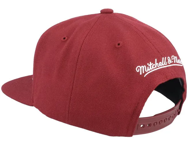 Men's Mitchell & Ness NBA Core Basic Snapback Heat - Maroon sold by Zulily product image thumbnail 3