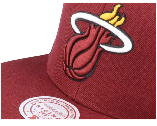 Men's Mitchell & Ness NBA Core Basic Snapback Heat - Maroon sold by Zulily product image thumbnail 4