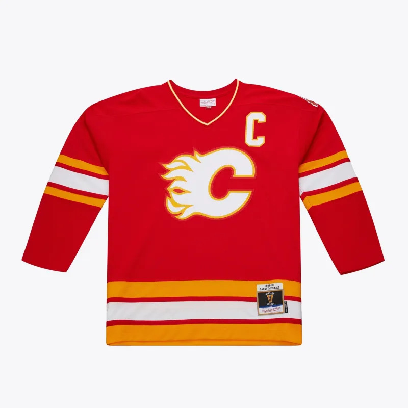 Men's Mitchell & Ness Nhl Dark Jersey Flames 1988 Lanny Mcdonald sold by Zulily