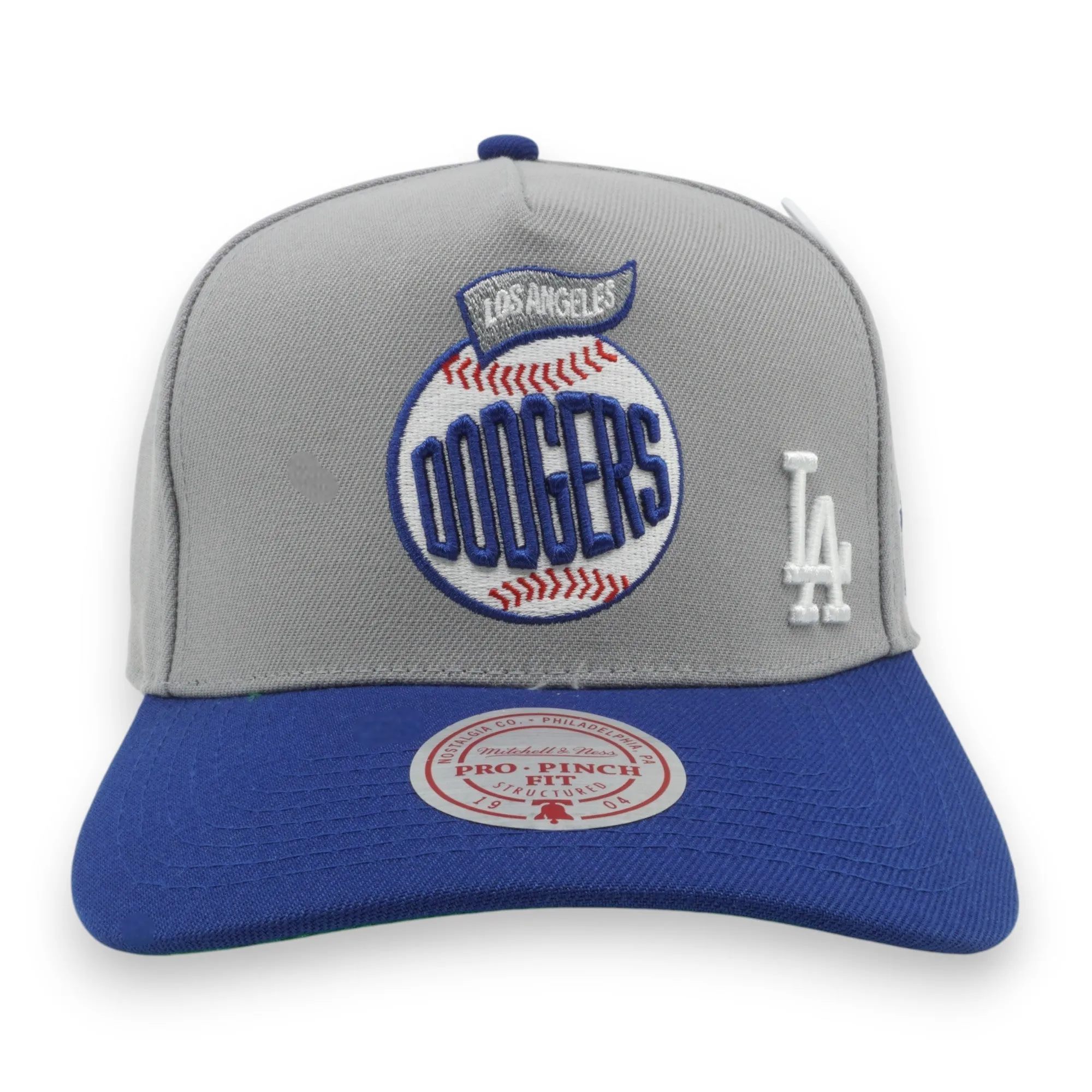 Men's Mitchell & Ness MLB Team Ball Pro Snapback Dodgers - Grey sold by Zulily product image thumbnail 2