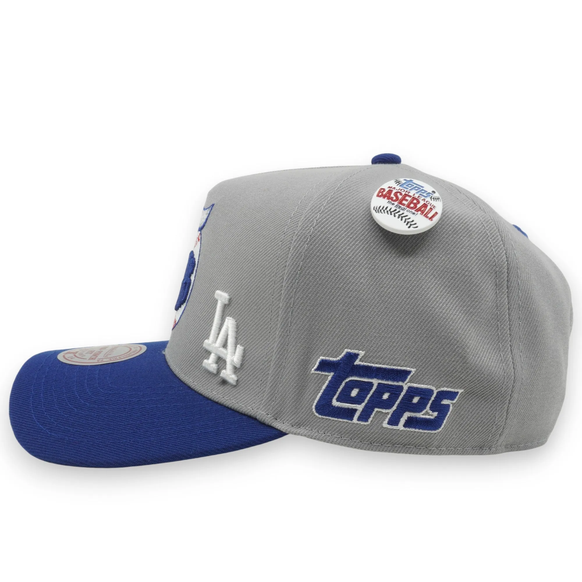 Men's Mitchell & Ness MLB Team Ball Pro Snapback Dodgers - Grey sold by Zulily product image thumbnail 4