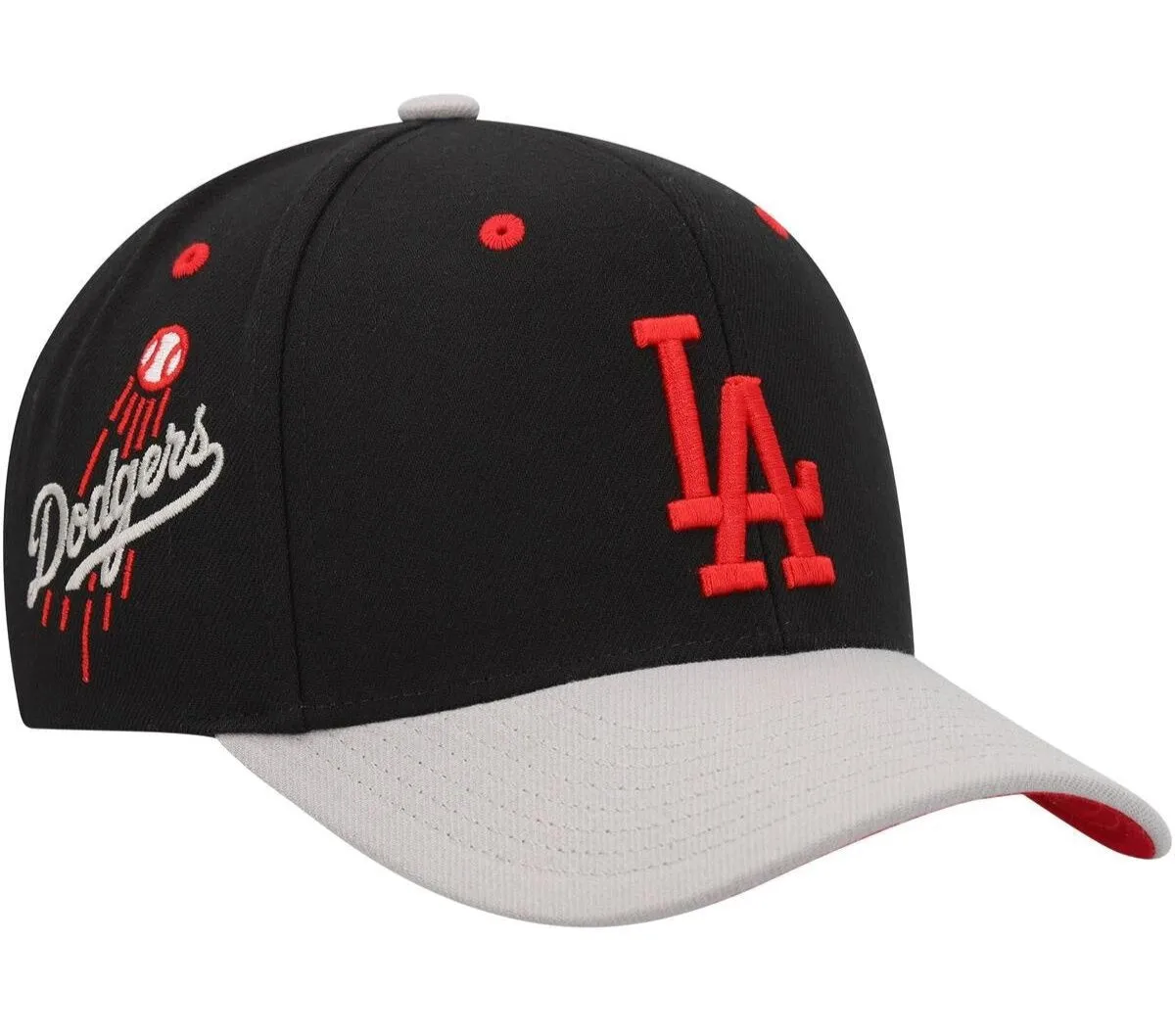 Men's Mitchell & Ness MLB Bred Pro Snapback Dodgers - Black sold by Zulily product image thumbnail 3