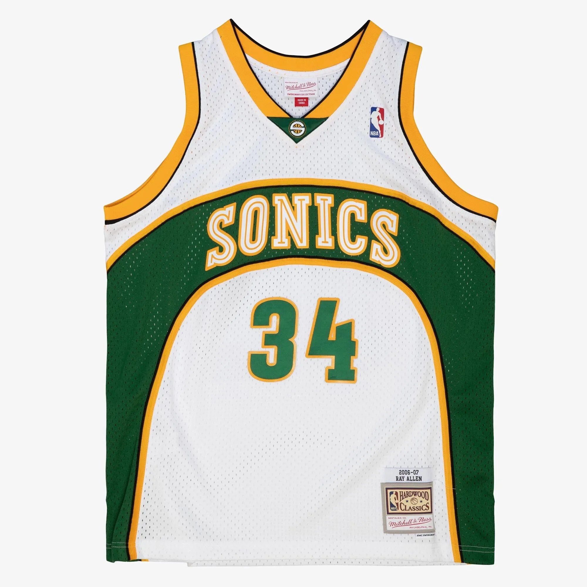 Men's Mitchell & Ness NBA Swingman Jersey Supersonics 2006 Ray Allen sold by Zulily