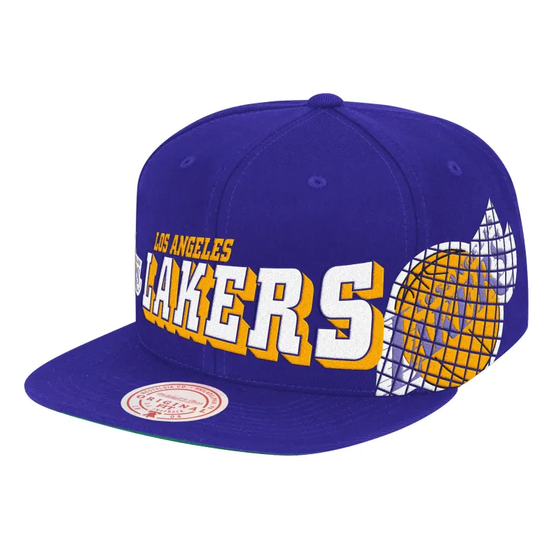 Men's Mitchell & Ness NBA The Grid Snapback NBA Lakers sold by Zulily