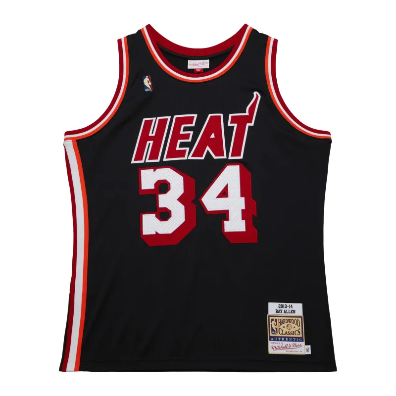 Men's Mitchell & Ness Dark Hwc Jersey Heat 2013 Ray Allen sold by Zulily
