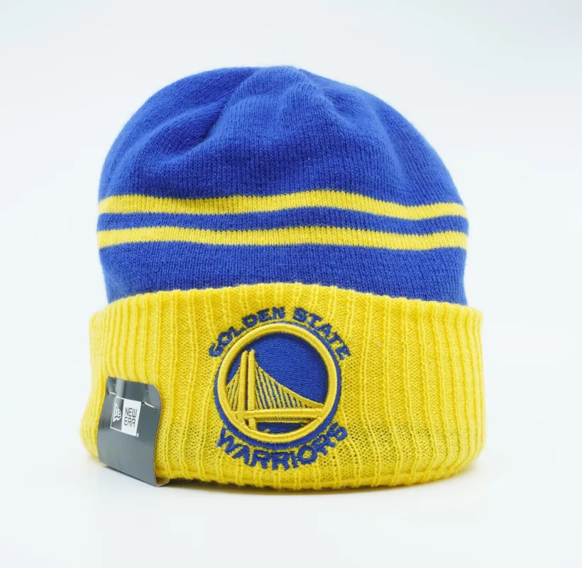 Men's New Era NBA Gs Warriors Arctic Trim Beanie - Blue/Yellow sold by Zulily