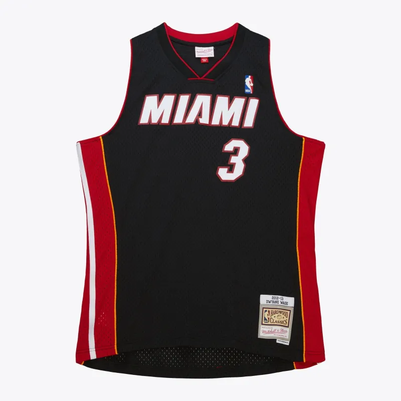 Men's Mitchell & Ness Black Jersey Heat 2012 Dwyane Wade sold by Zulily