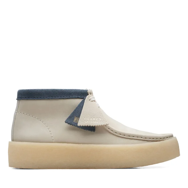 Men's Clarks Wallabee Cup Boot - White Nubuck sold by Zulily