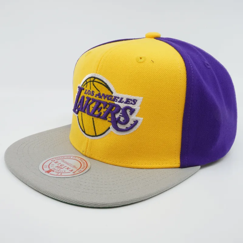 Men's Mitchell & Ness NBA Block Out Snapback Lakers - Purple sold by Zulily