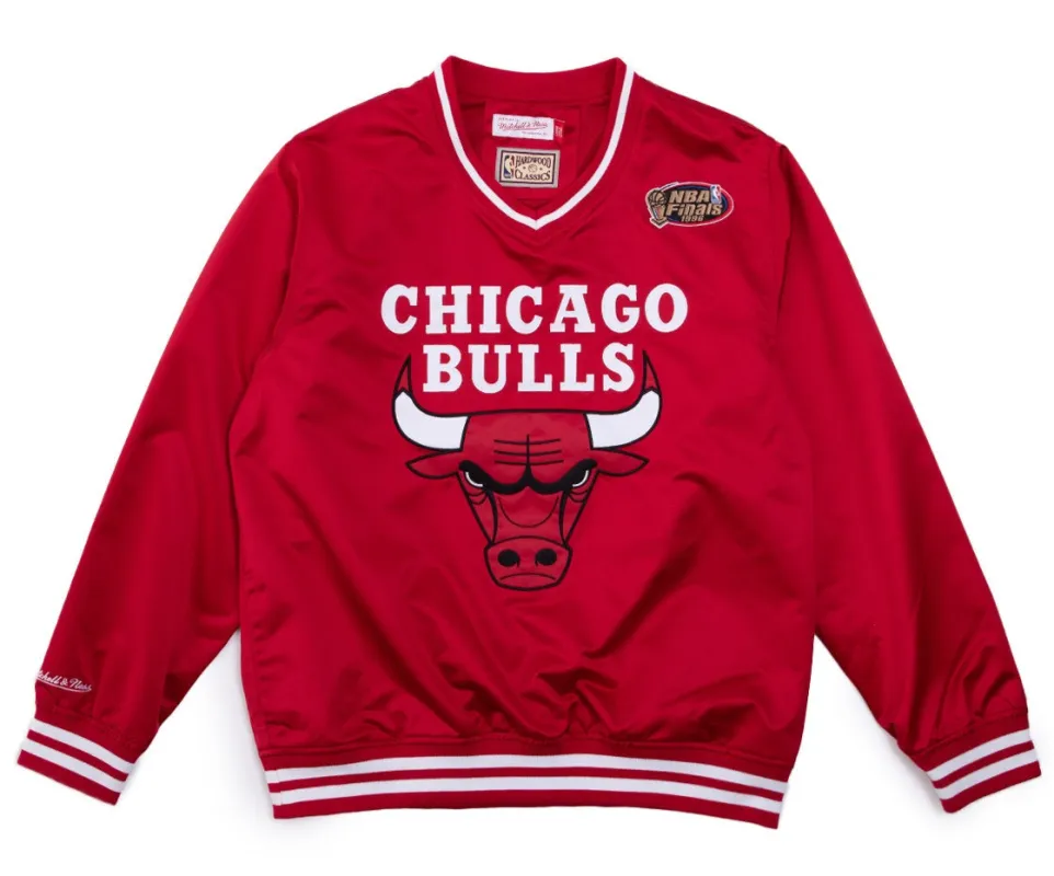 Men's Mitchell & Ness Sideline Pullover Satin Jacket Bulls sold by Zulily