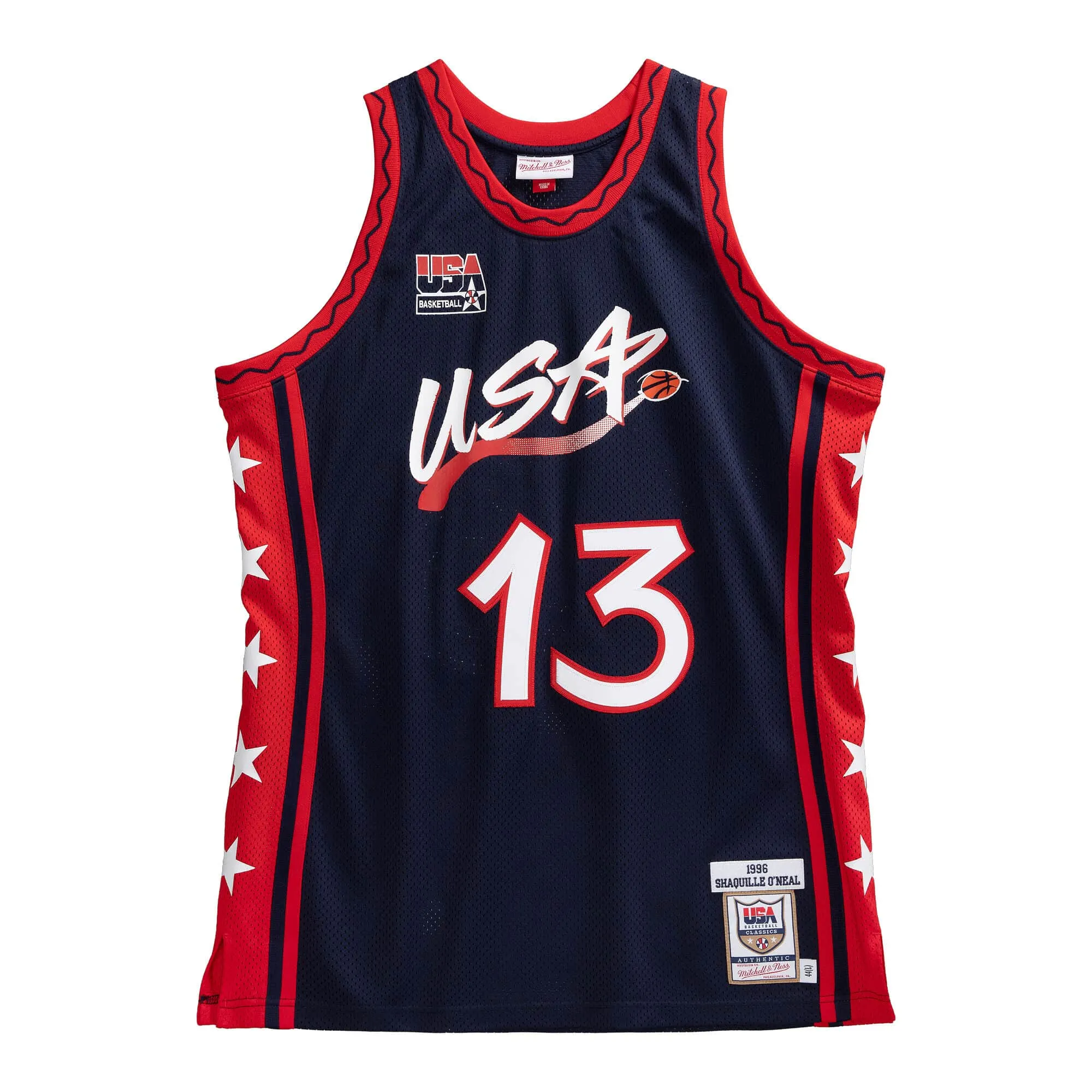 Men's Mitchell & Ness Authentic Jersey Usa 1996 Shaquille O'Neal sold by Zulily