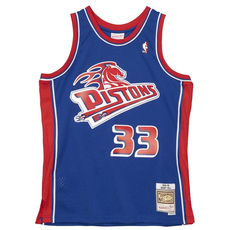 Men's Mitchell & Ness NBA Reload Swingman Jersey - Detroit Pistons '98 Grant Hill made by Mitchell & Ness