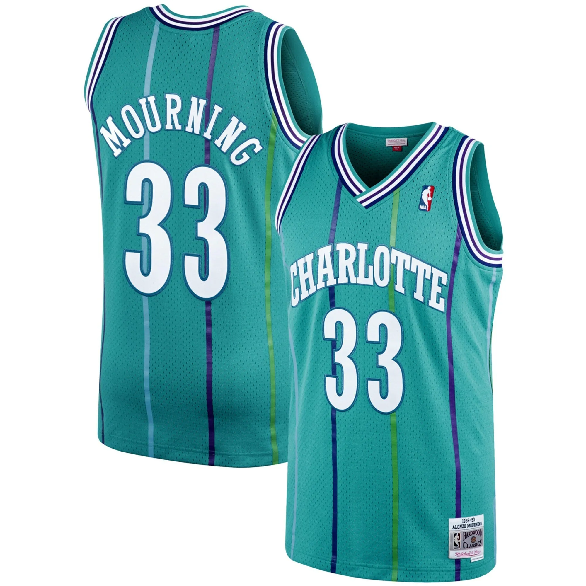 Men's Mitchell & Ness Authentic Road Jersey Hornets 1992 Alonzo Mourning sold by Zulily product image thumbnail 3