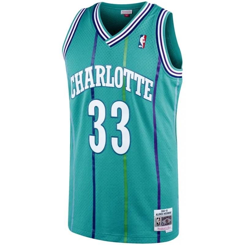 Men's Mitchell & Ness Authentic Road Jersey Hornets 1992 Alonzo Mourning sold by Zulily