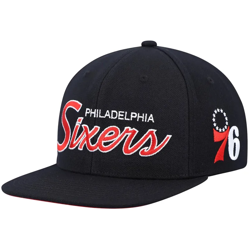 Men's Mitchell & Ness NBA Team Script 2.0 Snapback 76Ers sold by Zulily