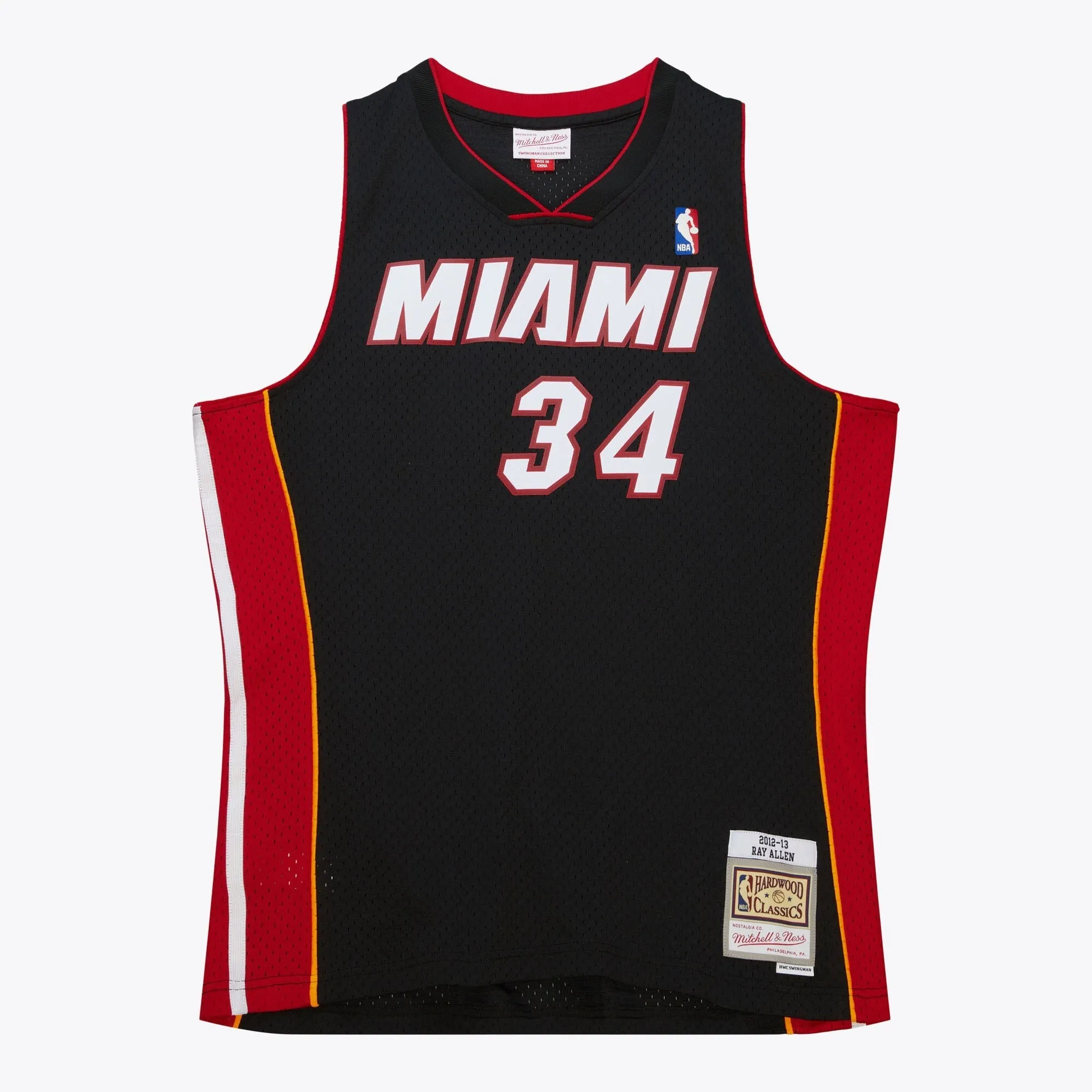 Men's Mitchell & Ness Black Jersey Heat 2012 Ray Allen sold by Zulily