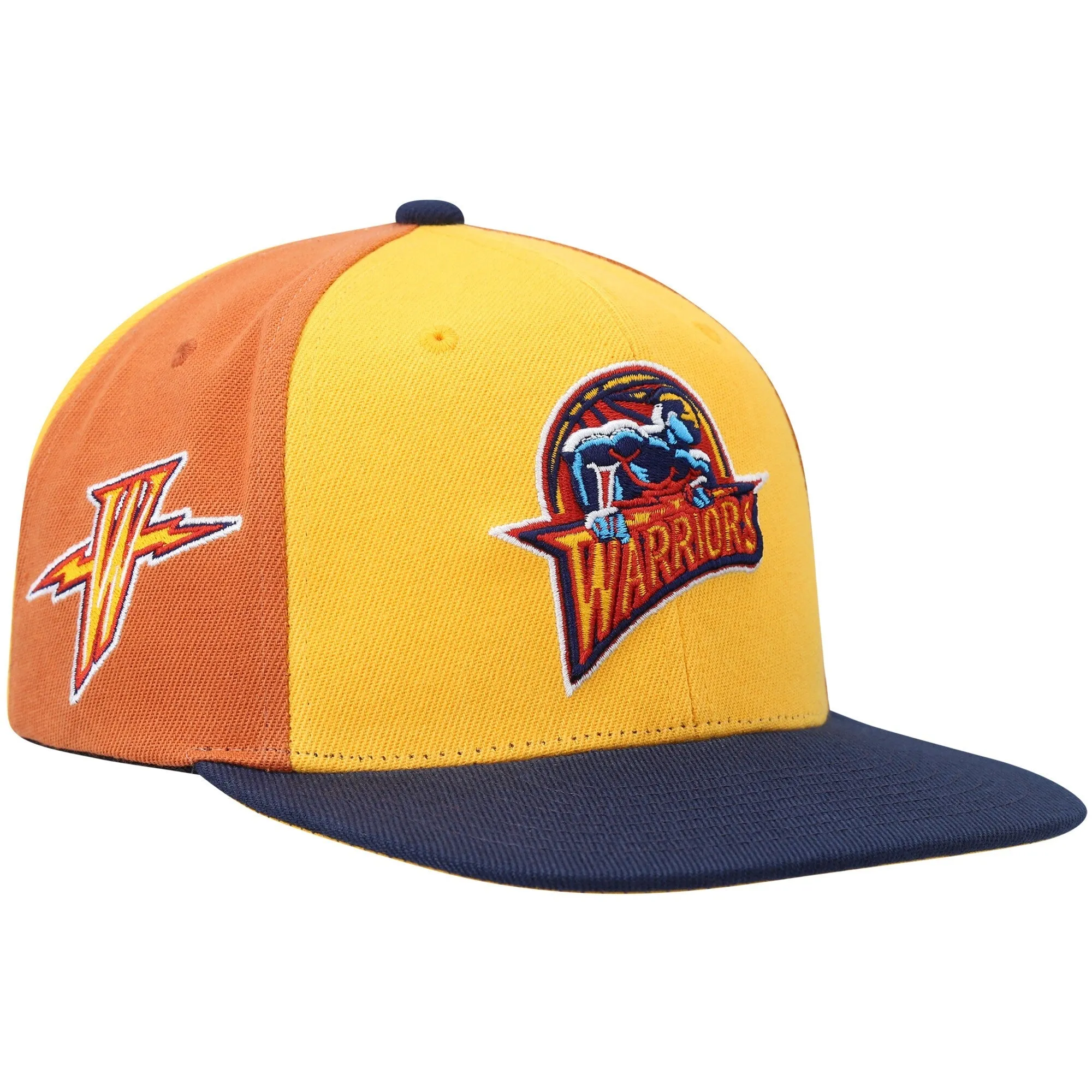 Men's Mitchell & Ness NBA On The Block Snapback Hwc Warriors - Yellow-Navy sold by Zulily product image thumbnail 3