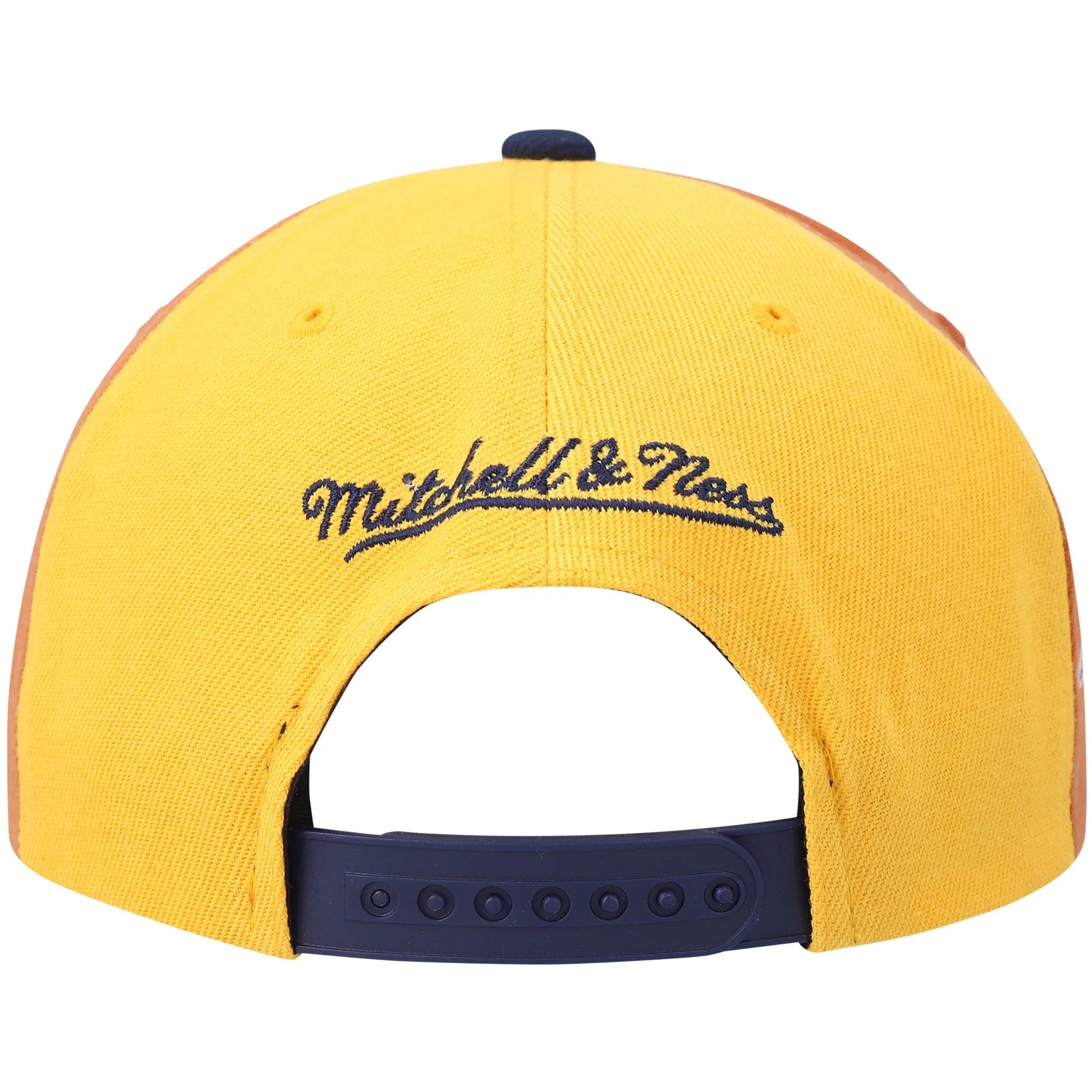 Men's Mitchell & Ness NBA On The Block Snapback Hwc Warriors - Yellow-Navy sold by Zulily product image thumbnail 4