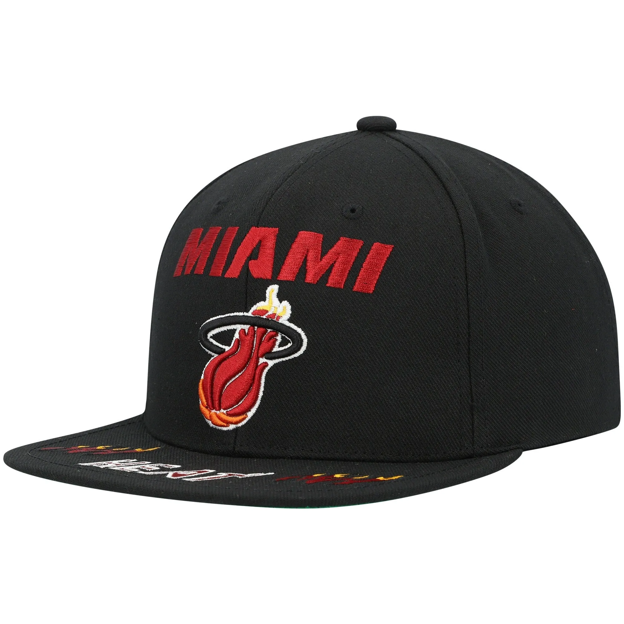 Men's Mitchell & Ness NBA Front Loaded Snapback Hwc Heat - Black sold by Zulily
