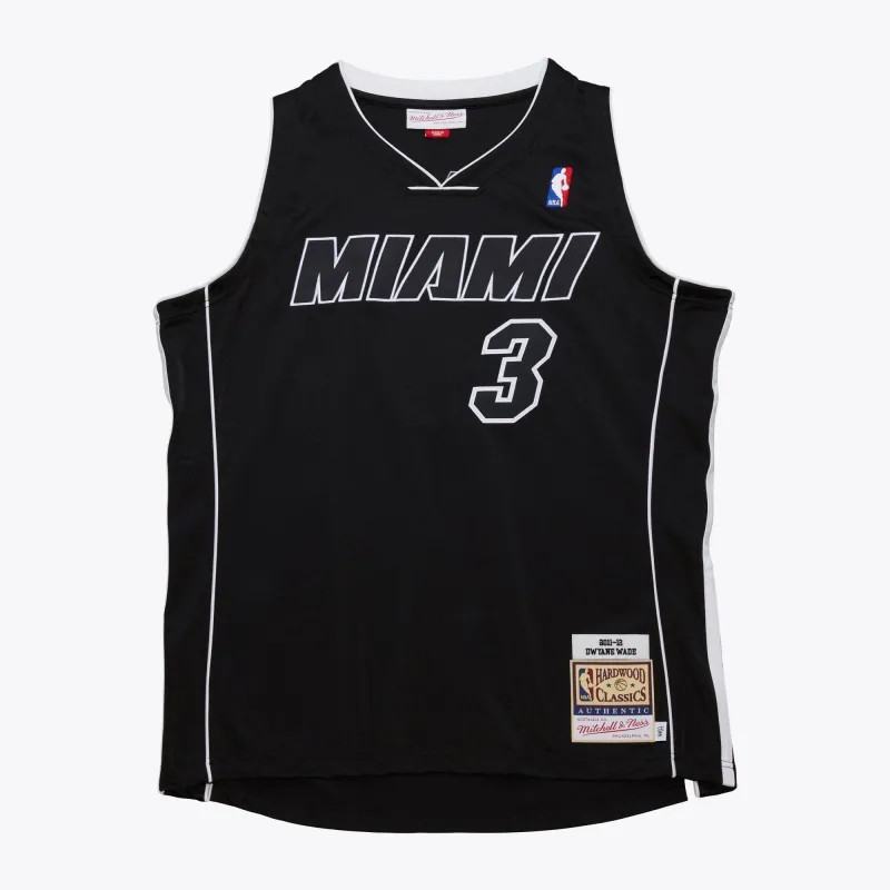 Men's Mitchell & Ness NBA Dark Alternate Jersey Heat 2011 Dwyane Wade sold by Zulily