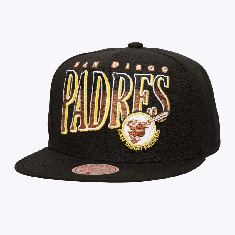 Men's Mitchell & Ness MLB Line Work Snapback Coop Padres sold by Zulily
