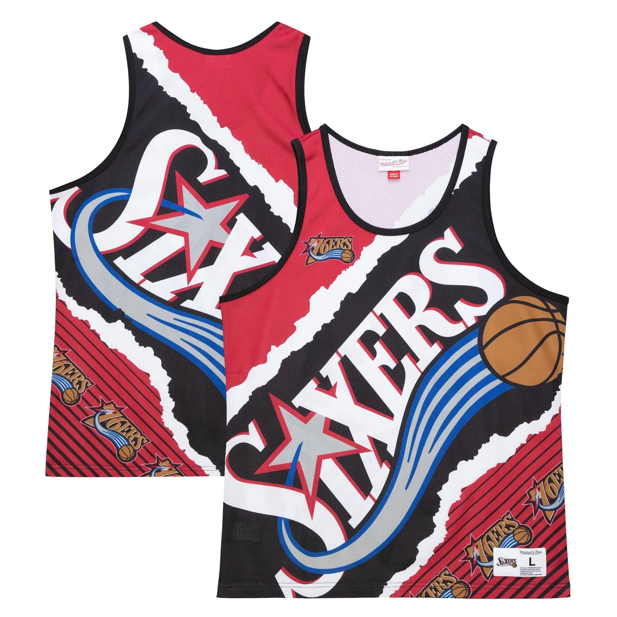 Men's Mitchell & Ness Jumbotron 2.0 Sublimated Tank 76Ers sold by Zulily