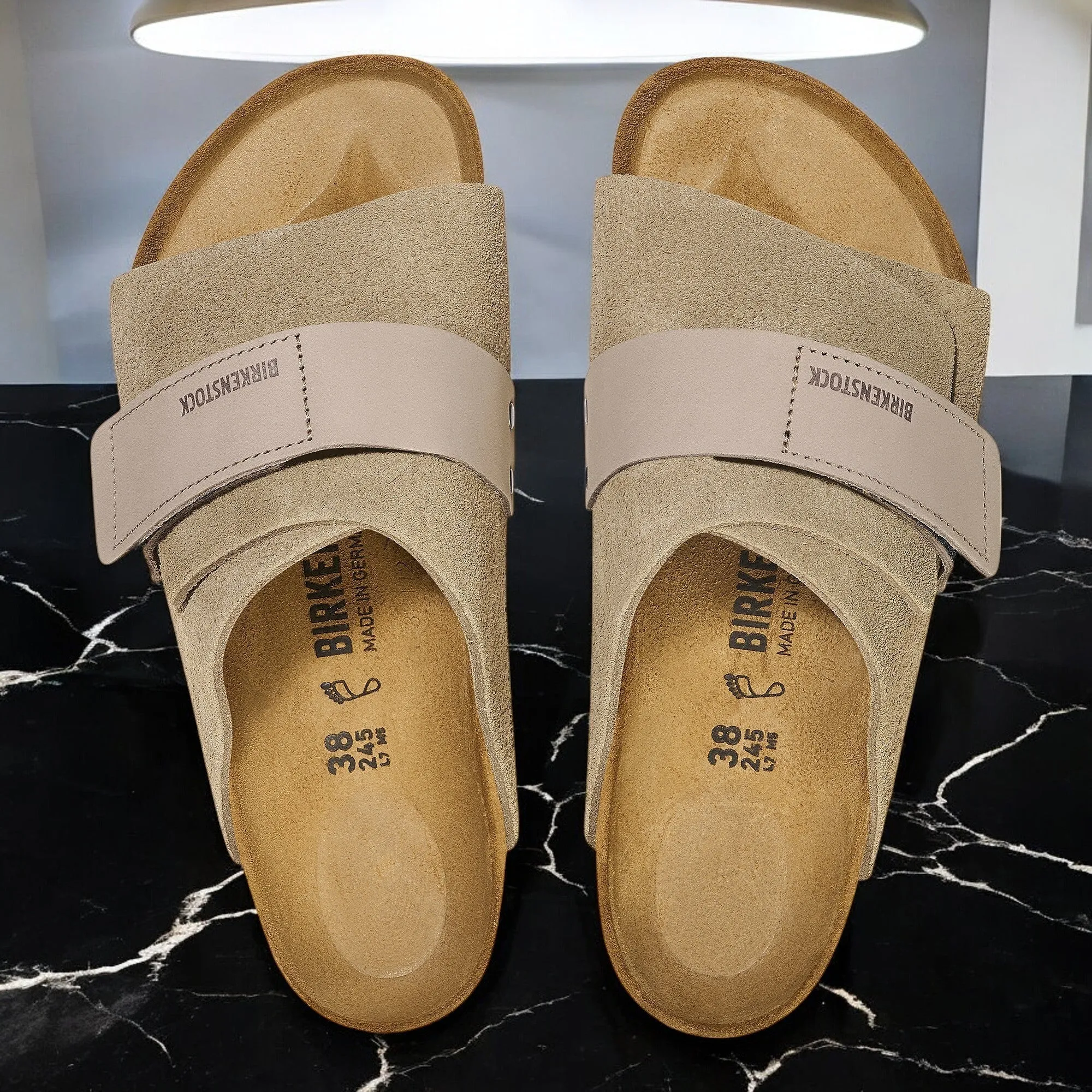 Women's Birkenstock Kyoto 'Nubuck Suede Taupe' (Narrow Width) sold by Zulily product image thumbnail 4