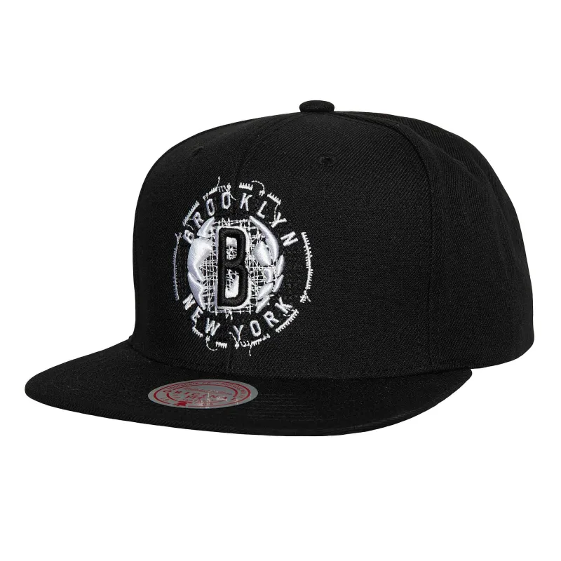 Men's Mitchell & Ness NBA Embroidery Glitch Snapback Nets sold by Zulily