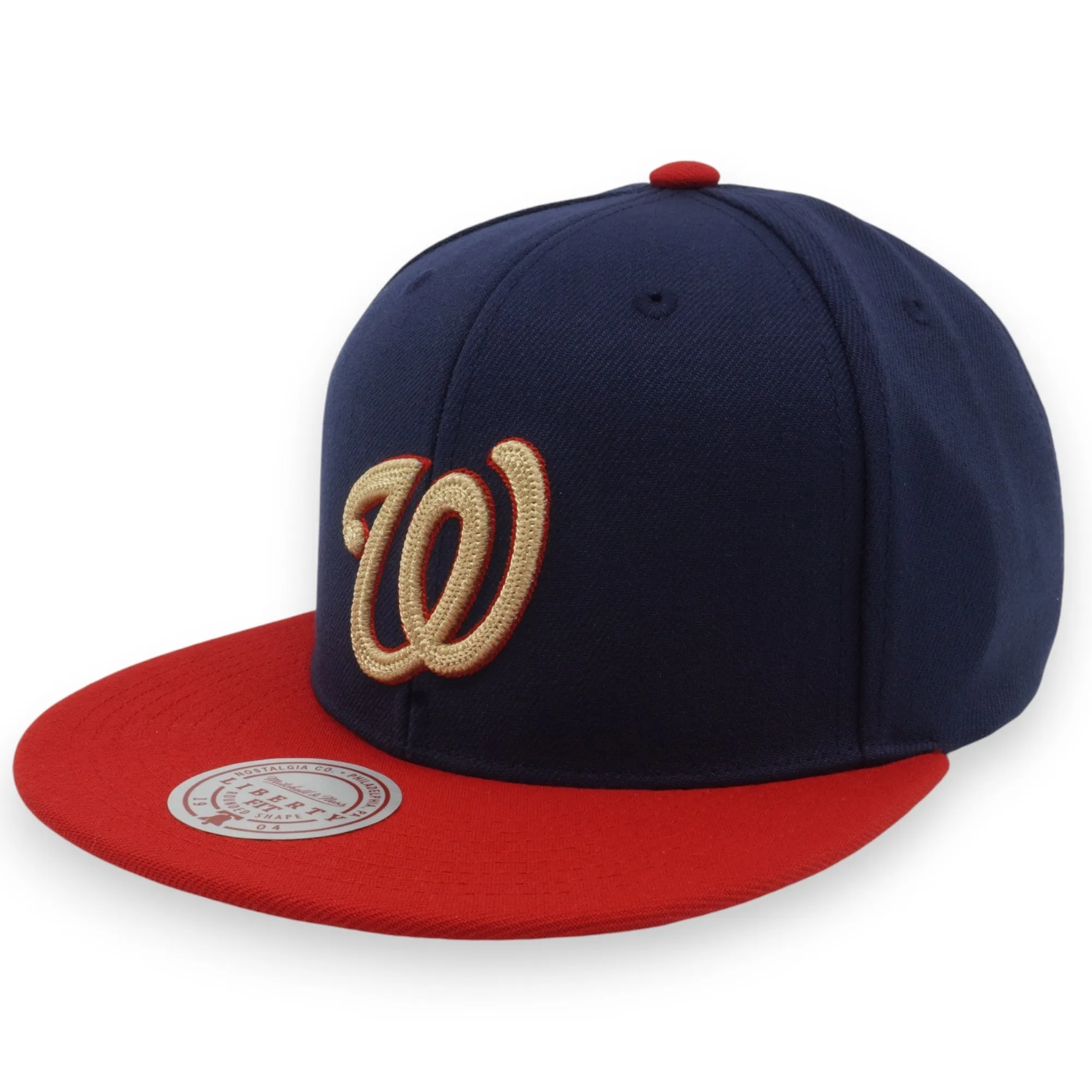 Men's Mitchell & Ness MLB Jump Off Snapback Nationals - Navy sold by Zulily
