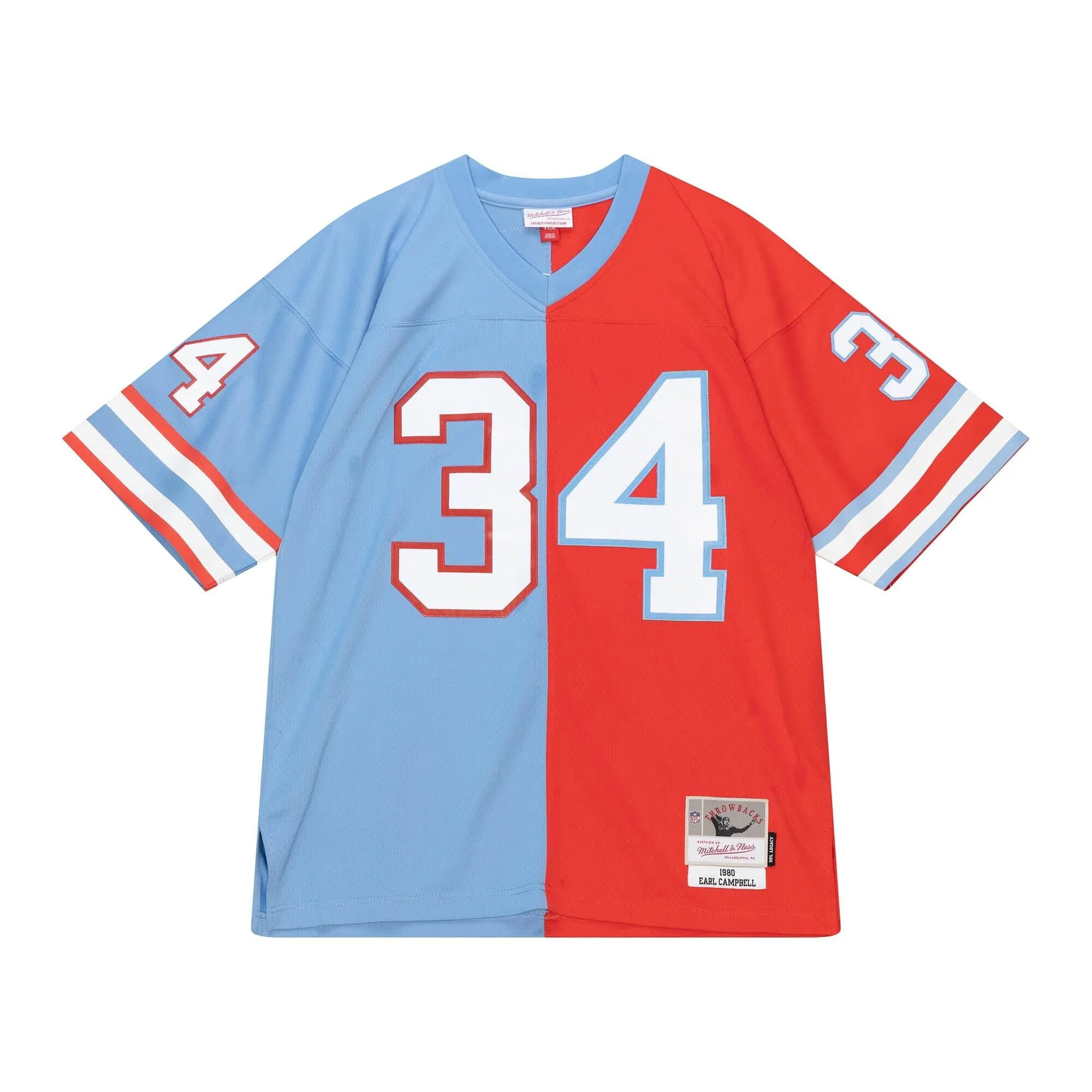 Mitchell & Ness NFL Split Legacy Jersey Houston Oilers 1980 Earl Campbell sold by Zulily