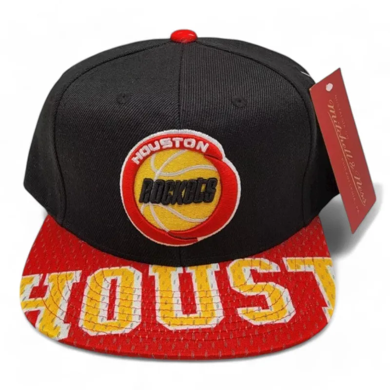 Men's Mitchell & Ness NBA Snapshot Snapback Hwc Rockets - Black-Red sold by Zulily