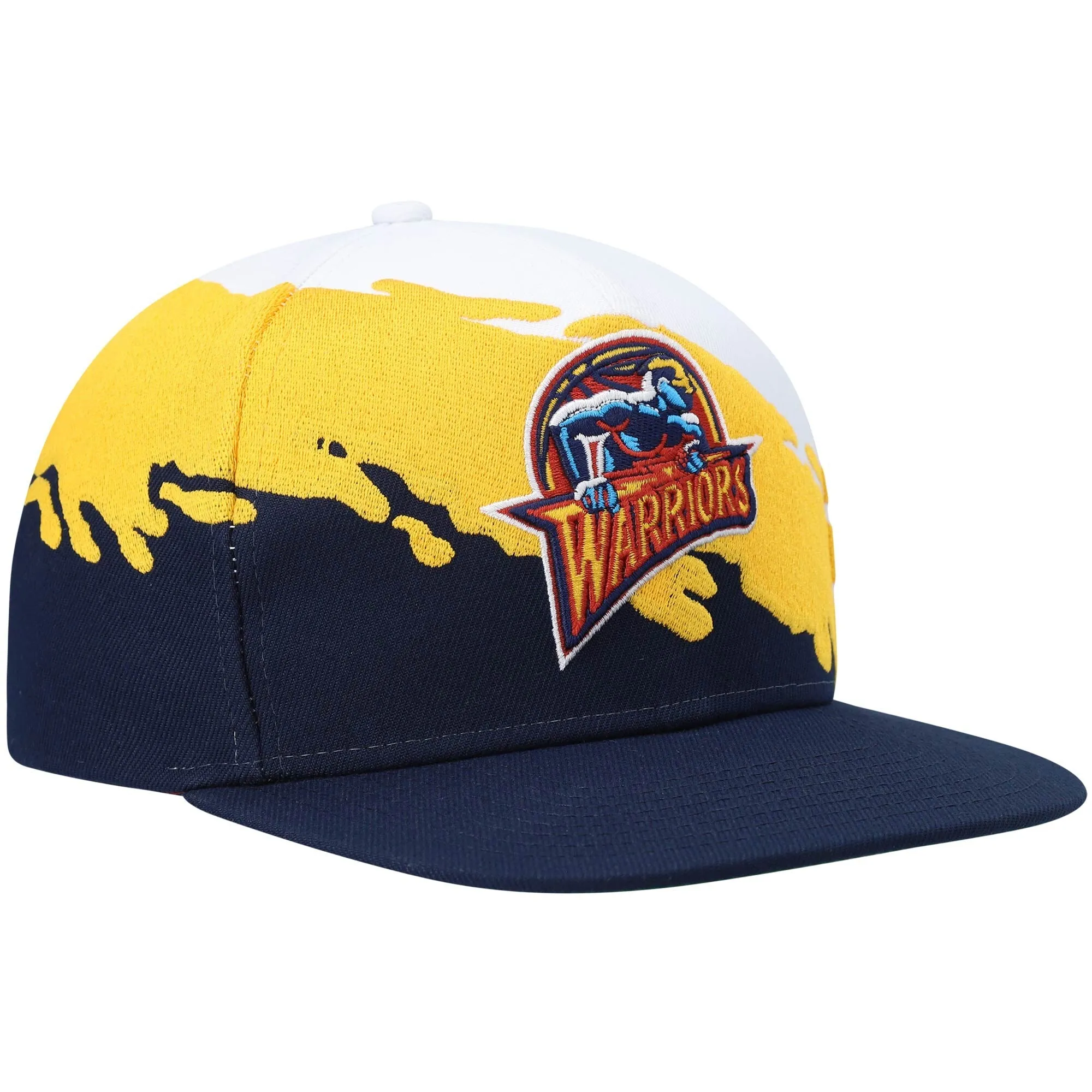 Men's Mitchell & Ness NBA Paintbrush Snapback Hwc Warriors - White-Navy sold by Zulily product image thumbnail 3