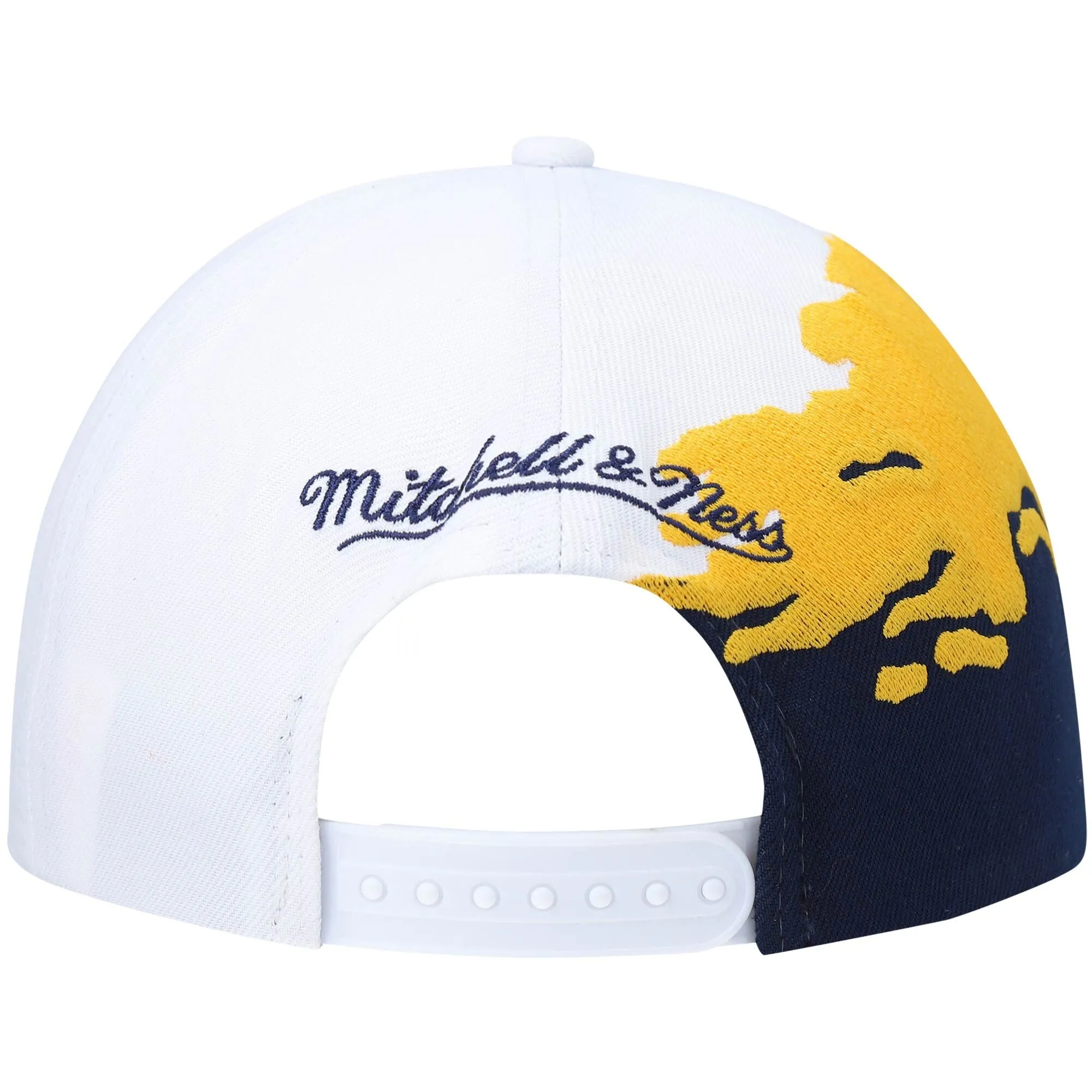 Men's Mitchell & Ness NBA Paintbrush Snapback Hwc Warriors - White-Navy sold by Zulily product image thumbnail 4