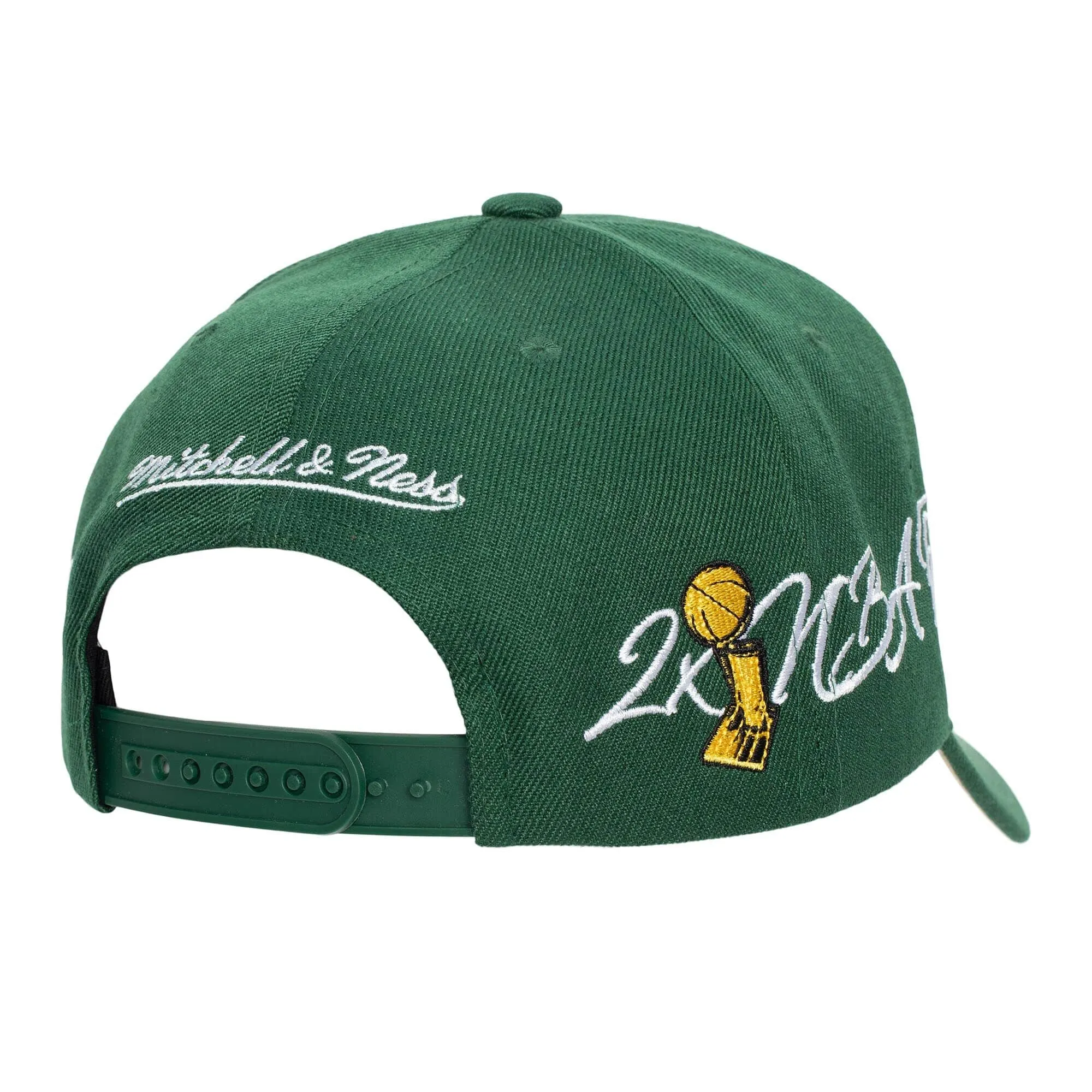 Men's Mitchell & Ness NBA Champ Wrap Pro Snapback Bucks - Green sold by Zulily product image thumbnail 2