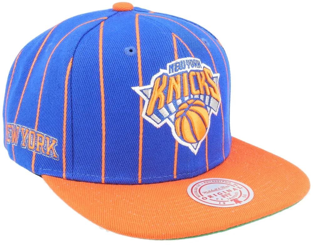 Men's Mitchell & Ness NBA Team Pin Snapback Knicks - Blue sold by Zulily