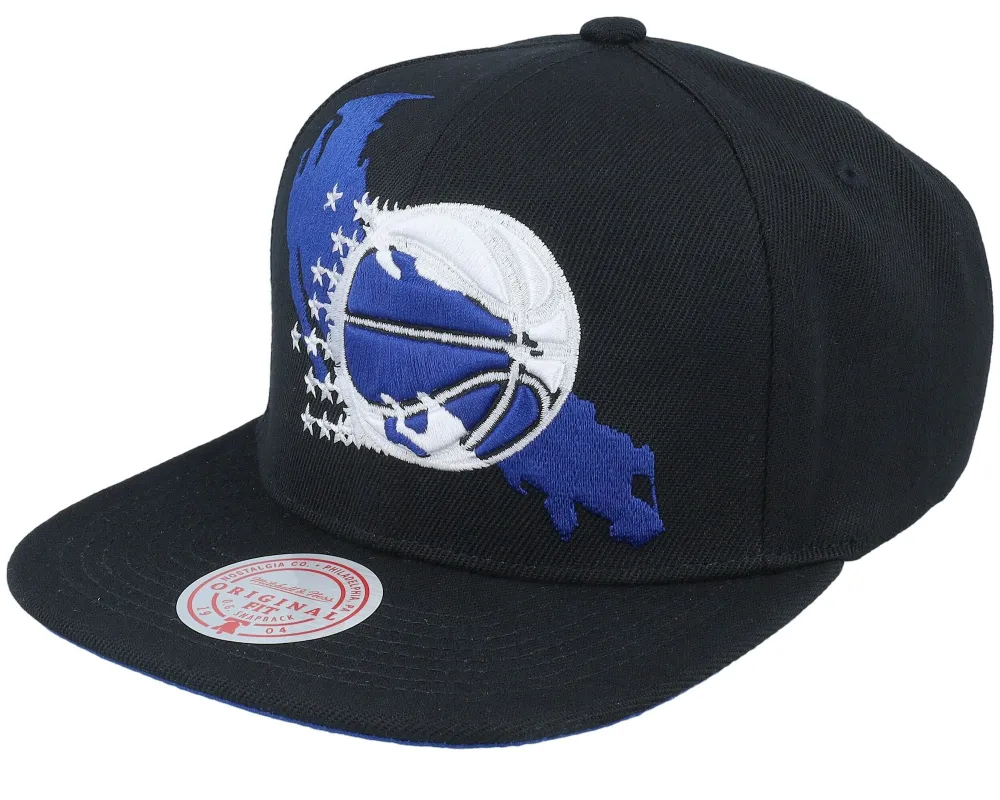 Men's Mitchell & Ness NBA Paint By Number Snapback Hwc Magic - Black made by Mitchell & Ness