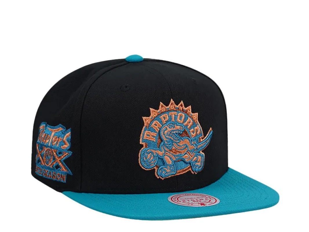 Men's Mitchell & Ness NBA Make Cents Snapback Hwc Raptors - Black-Teal sold by Zulily