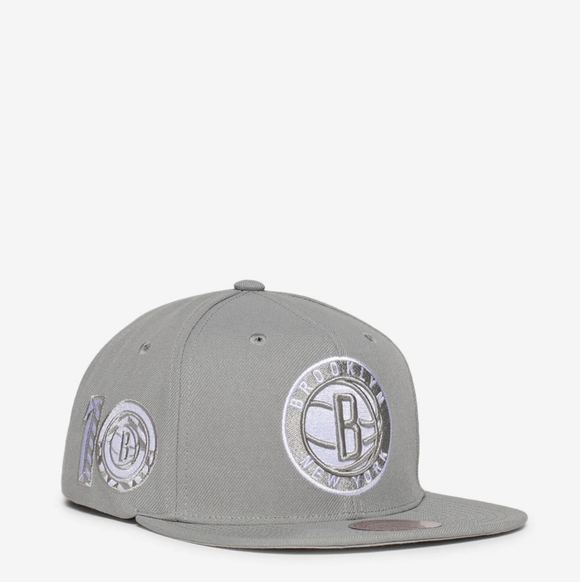Men's Mitchell & Ness NBA Back To Basics Snapback Nets - Grey sold by Zulily product image thumbnail 3