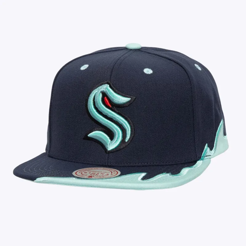 Men's Mitchell & Ness Nhl Rising Tide Snapback Kraken sold by Zulily