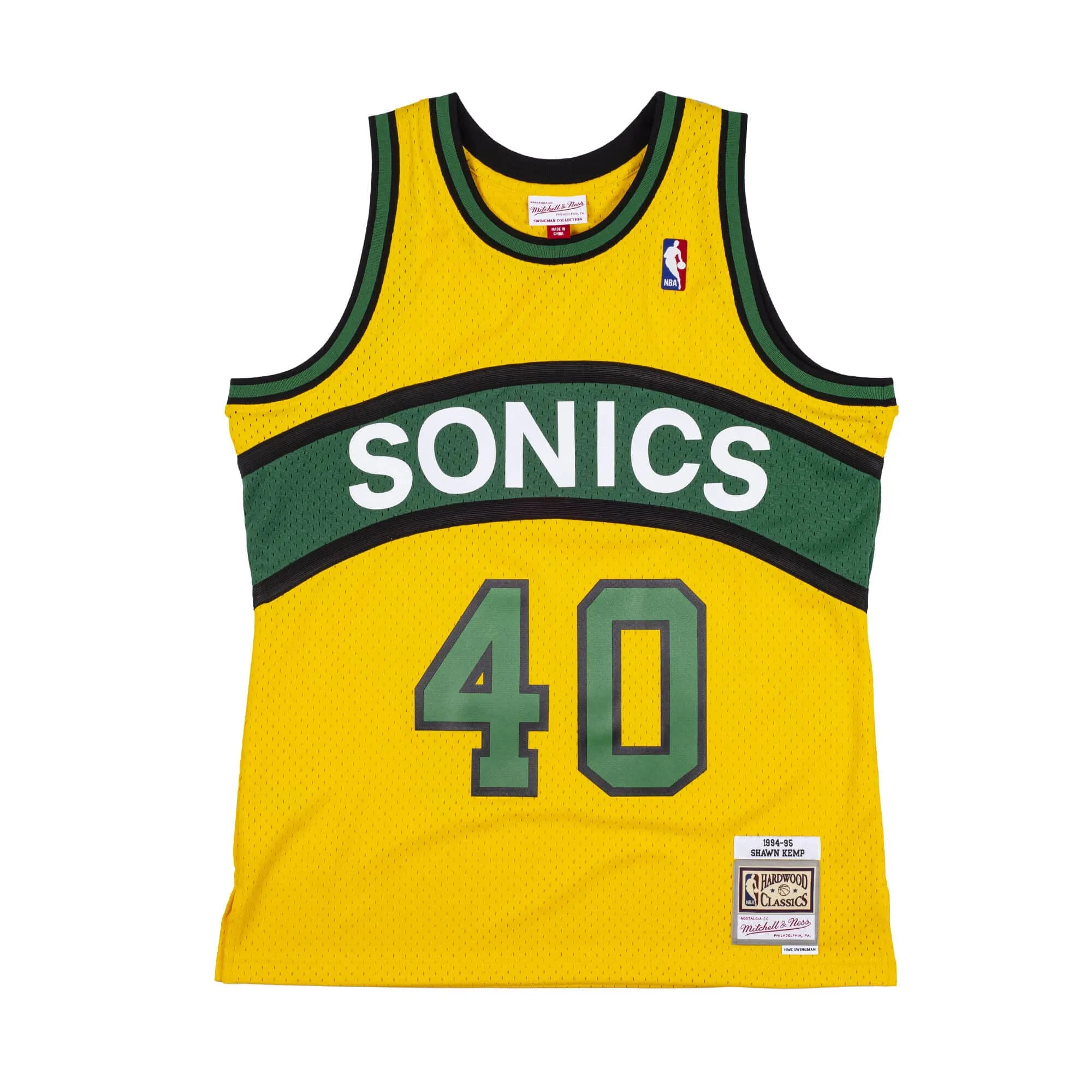 Men's Mitchell & Ness NBA Reload Swingman Jersey Supersonics 1994 Shawn Kemp sold by Zulily